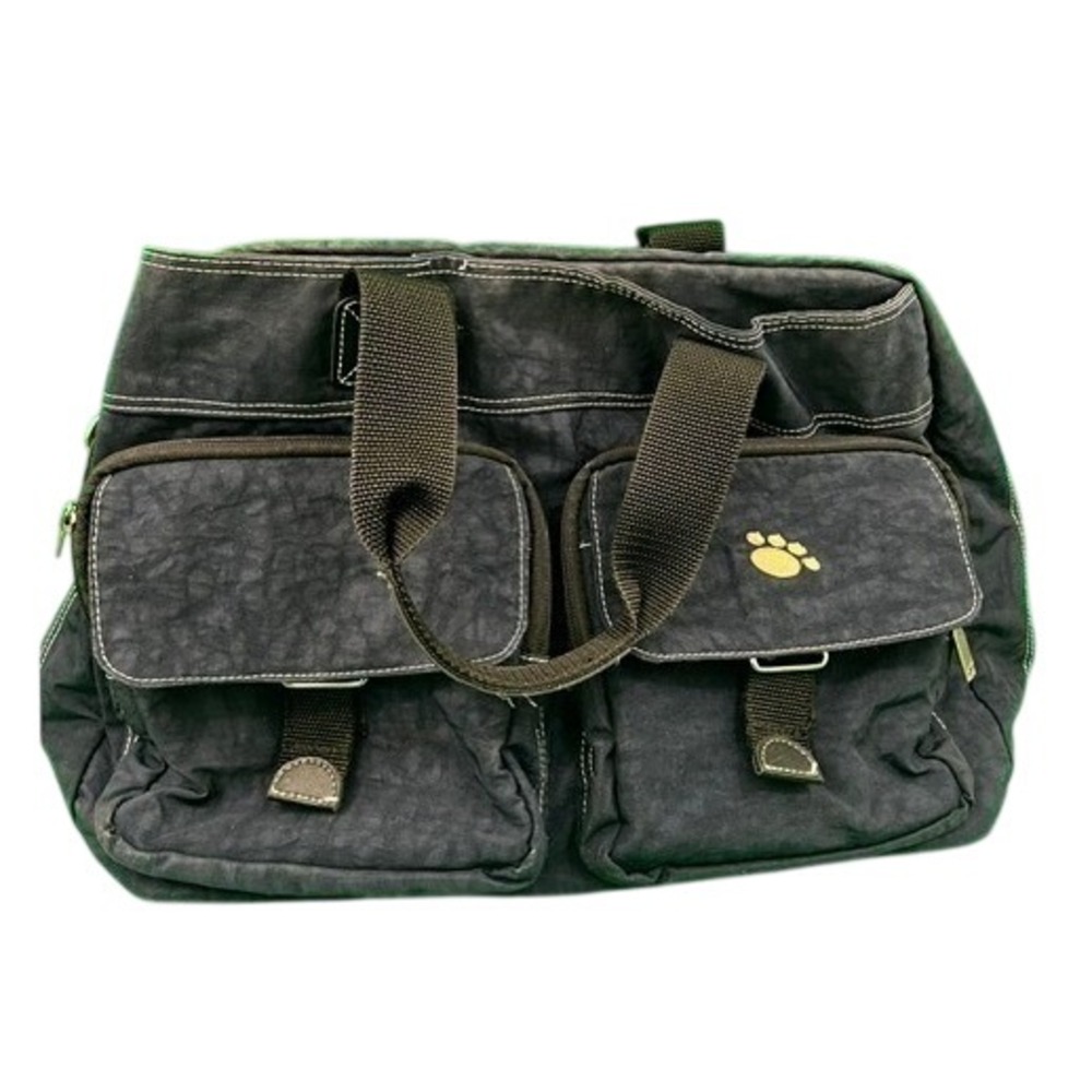 Black Paw New York Messenger Bag Unisex Large Navy Blue Cargo Utility Satchel